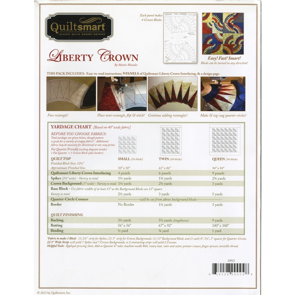 Quiltsmart Liberty Crown Pattern Kit image # 59165