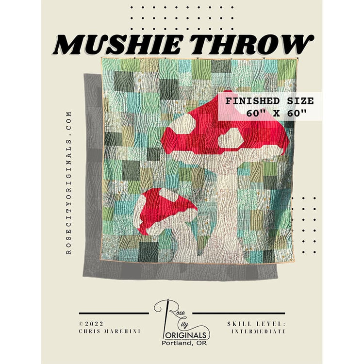 Mushie Throw Patchwork Quilt Pattern image # 122801