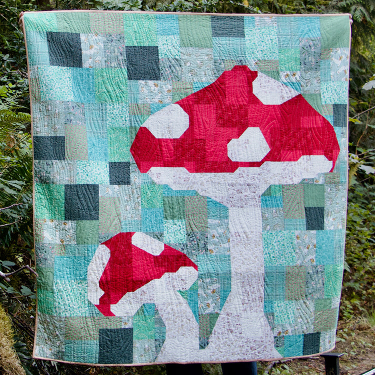 Mushie Throw Patchwork Quilt Pattern image # 122852