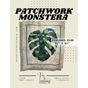 Monstera Patchwork Quilt Pattern image # 122748