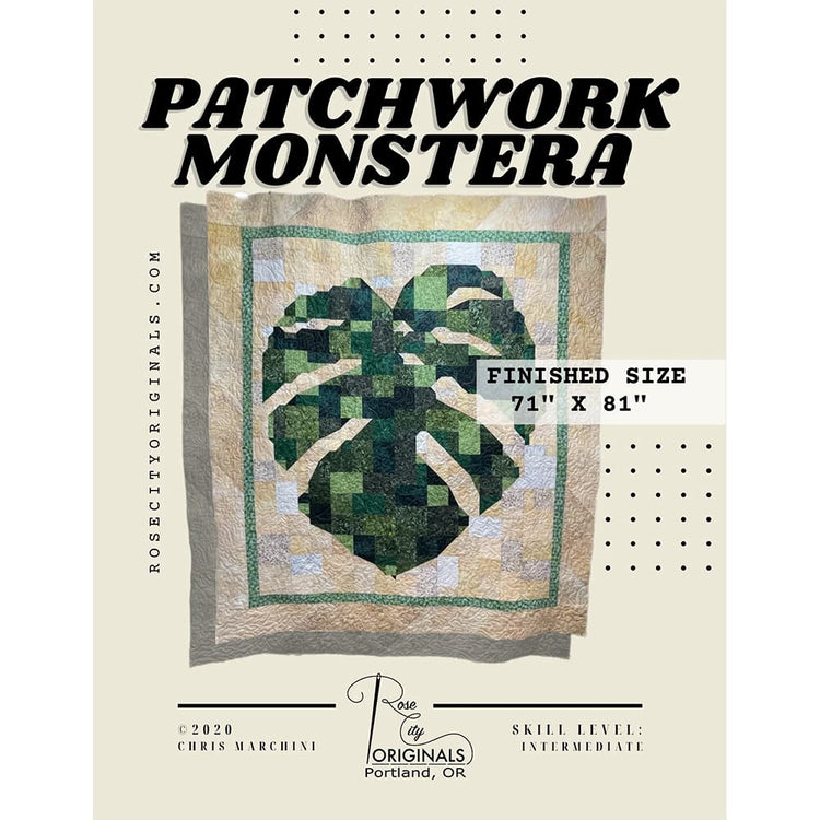 Monstera Patchwork Quilt Pattern image # 122748