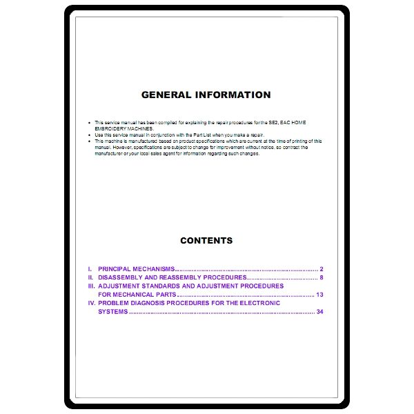 Service Manual, Simplicity SE2 image # 6254