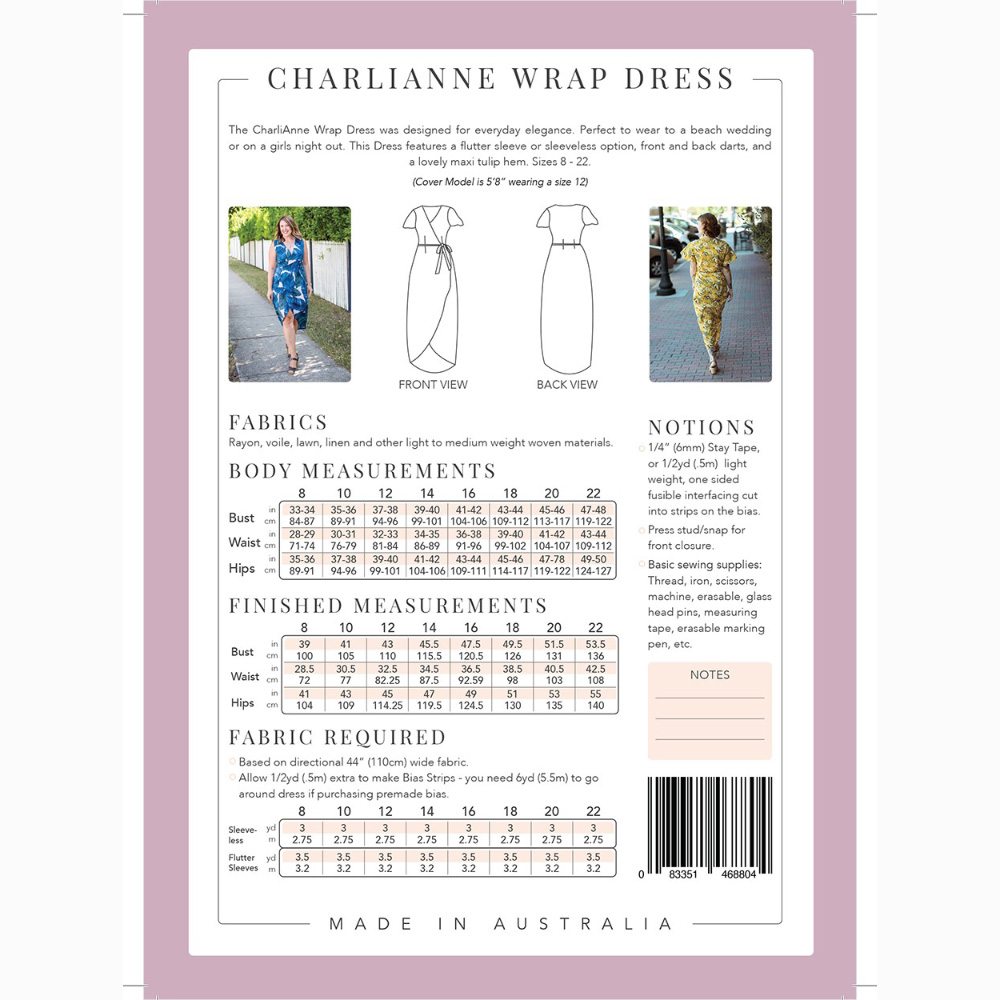 Charli Anne Wrap Dress Pattern image # 101652