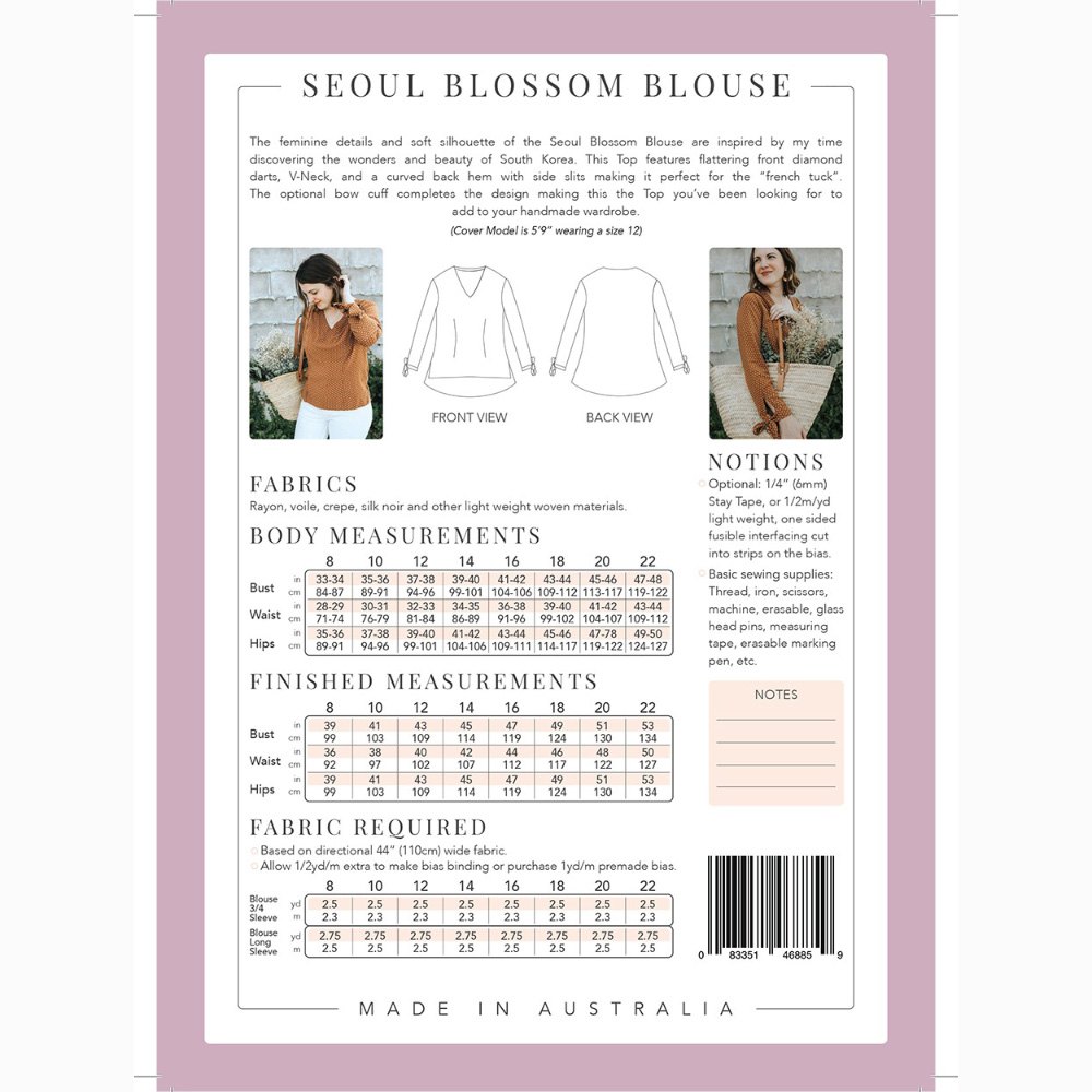 Seoul Blossom Blouse Pattern image # 101668