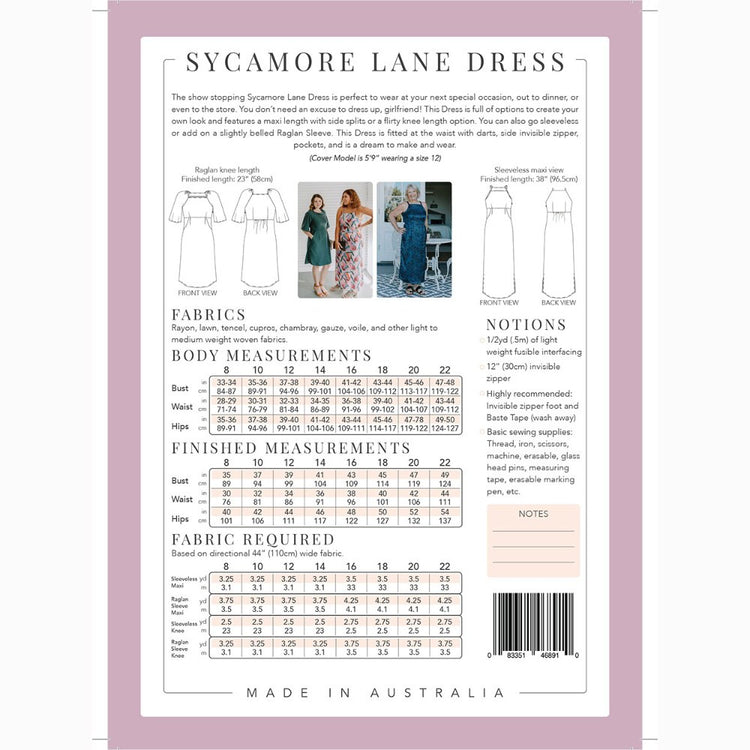 Sycamore Lane Dress Pattern image # 101687