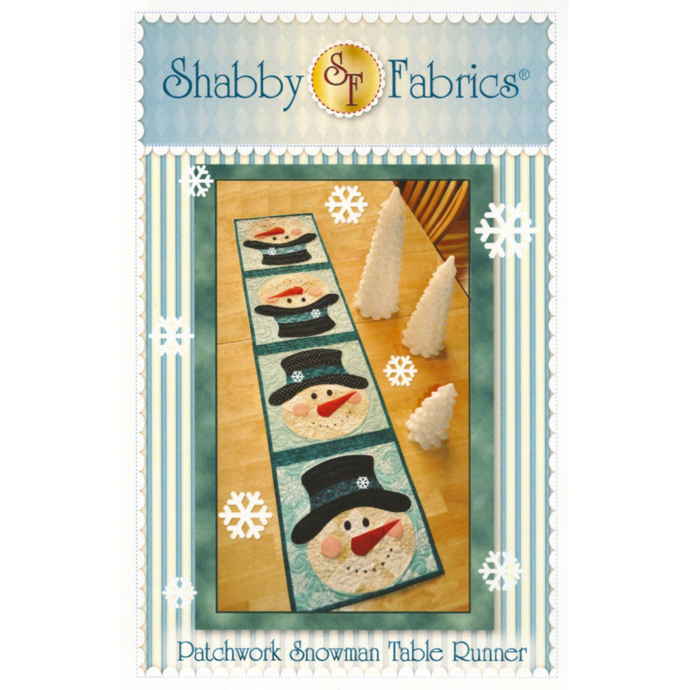 Patchwork Snowman Table Runner Pattern image # 53928