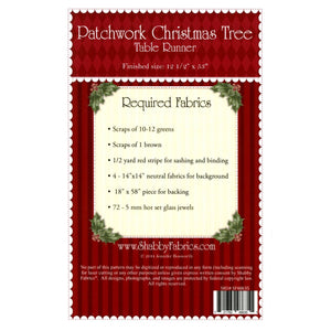 Patchwork Christmas Tree Pattern, Shabby Fabrics image # 35911