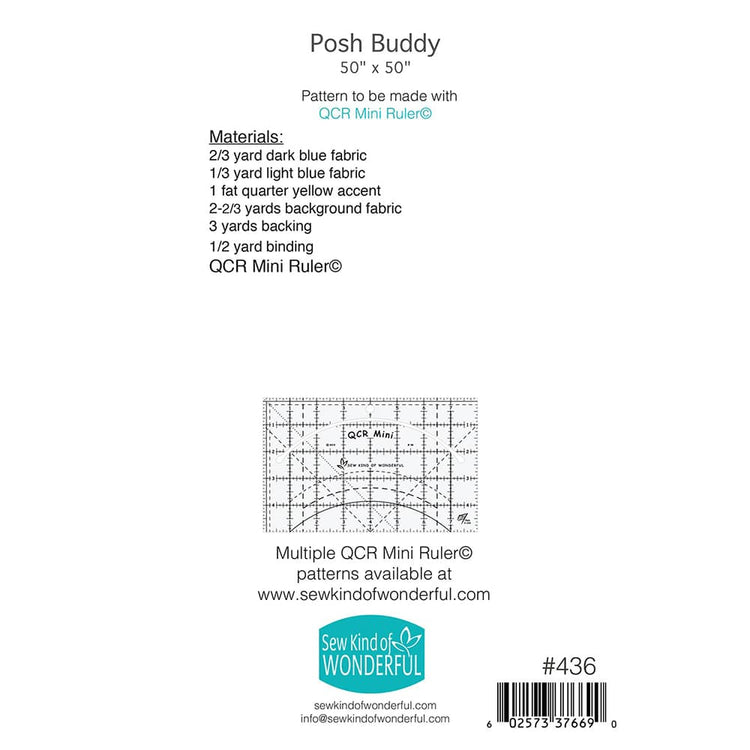 Posh Buddy Quilt Pattern image # 83501