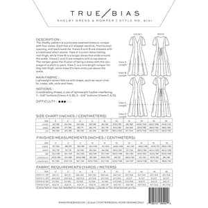 Shelby Dress & Romper Pattern - True Bias image # 83816