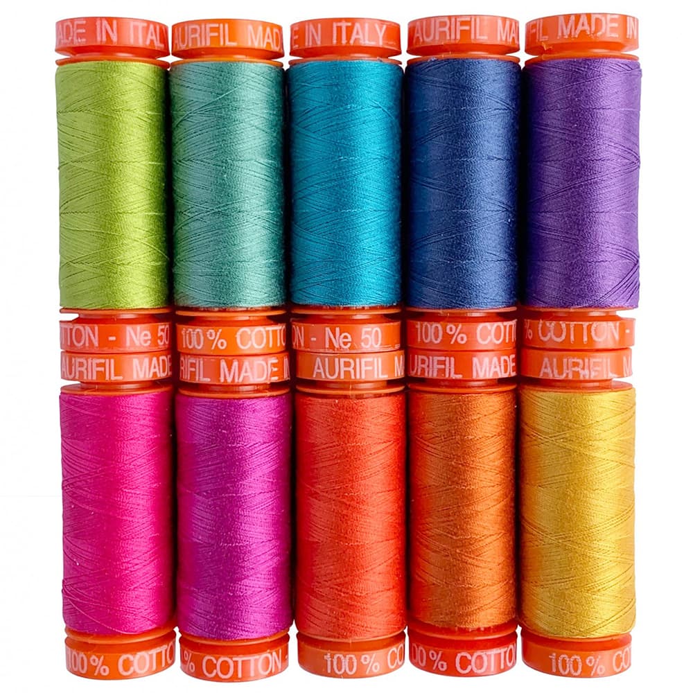 Aurifil, Tula Pink Dragon's Breath 10 Spool Thread Collection image # 104375