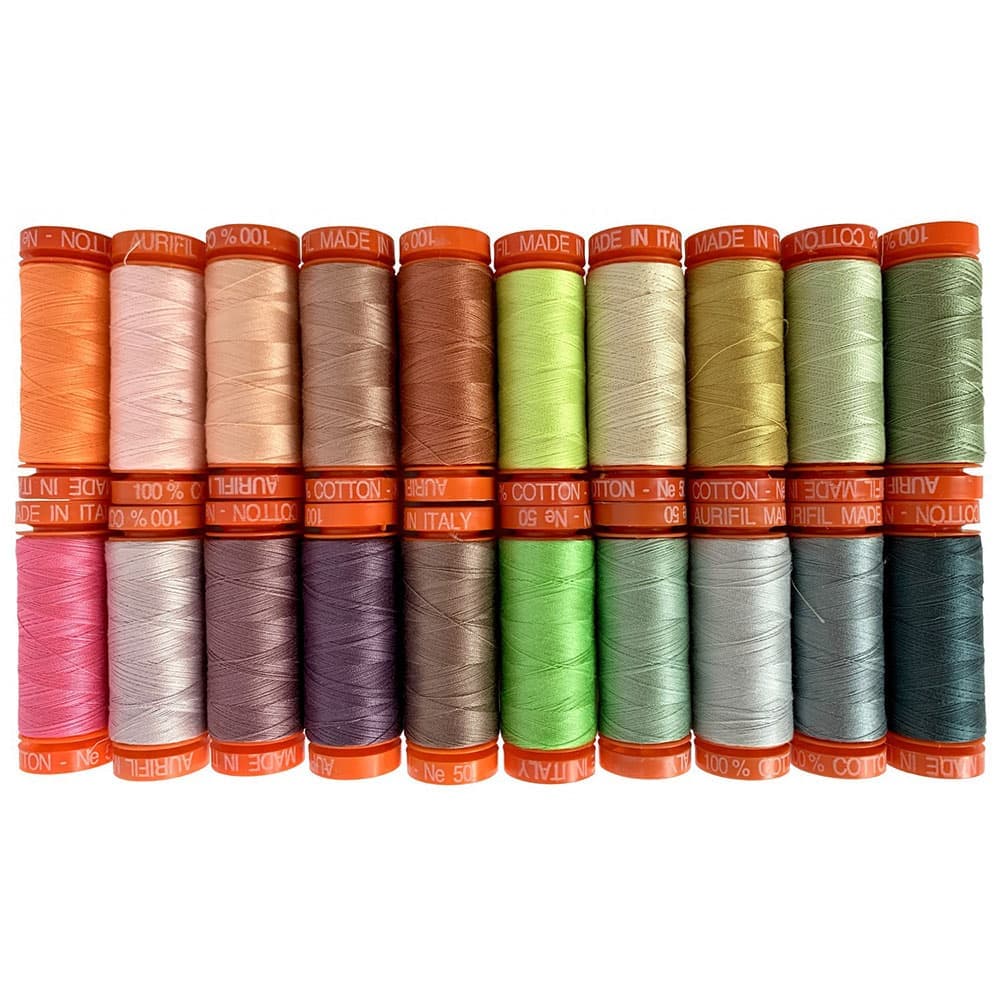 Tula Pink Aurifil Neons & Neutrals 20 Spool Thread Kit image # 107370