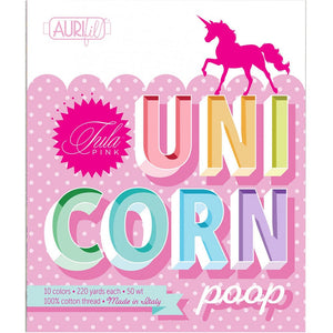 Aurifil, Tula Pink Unicorn Poop 10 Spool Thread Collection image # 104323