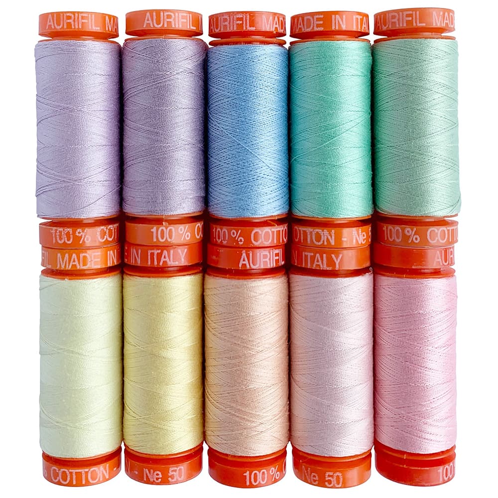 Aurifil, Tula Pink Unicorn Poop 10 Spool Thread Collection image # 104324