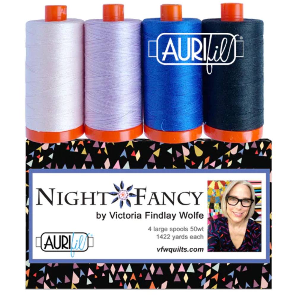 Aurifil, 4 Spool, Night Fancy Thread Collection - 1422yds (50wt) image # 105675