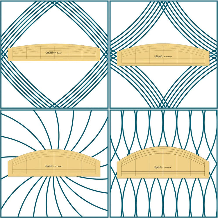 Westalee Design 9" Curve 4pc Template Set image # 113312