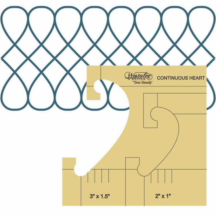 Westalee Design Continuous Heart Border Template Set image # 112083