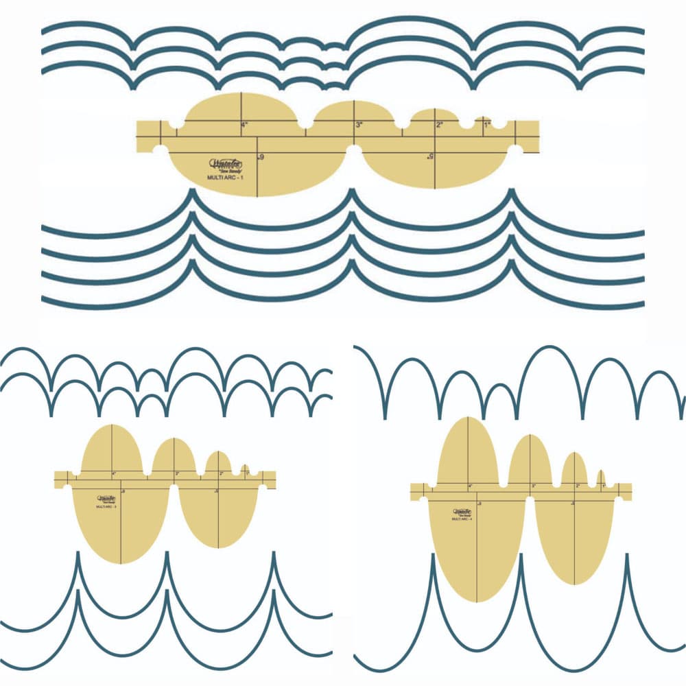 Westalee Design Multi Arc Ruler Deep/Shallow Ovals Templates image # 113611