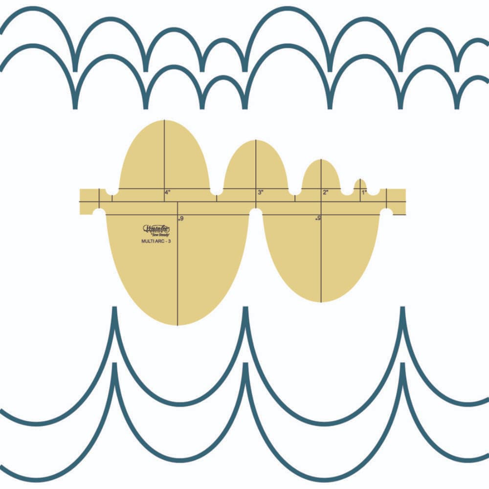 Westalee Design Multi Arc Ruler Deep/Shallow Ovals Templates image # 113606