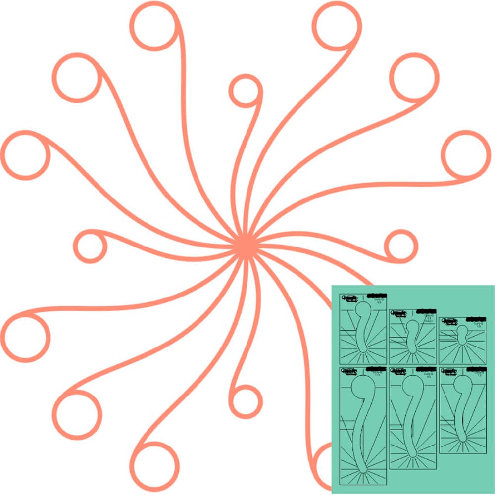 Westalee Design Spin-E-Fex Curly Q Template Sets image # 111136