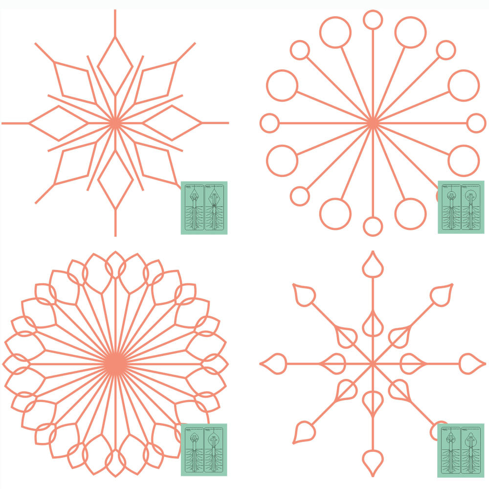 Westalee Design Spin-E-Fex Snowflake 2pc Template Set image # 104620