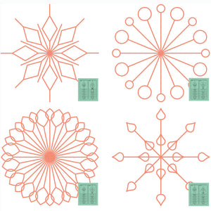 Westalee Design Spin-E-Fex Snowflake 2pc Template Set image # 104620