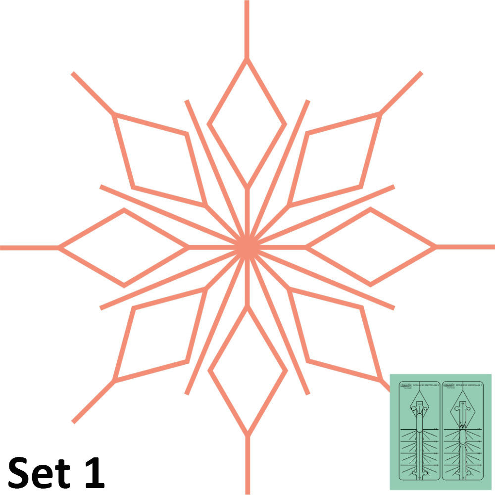 Westalee Design Spin-E-Fex Snowflake 2pc Template Set image # 104633