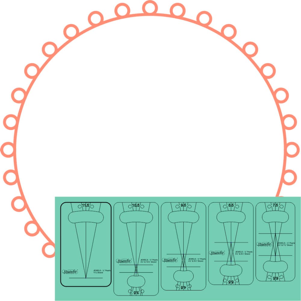 Westalee Design Strand of Pearls 5pc Templates image # 112221