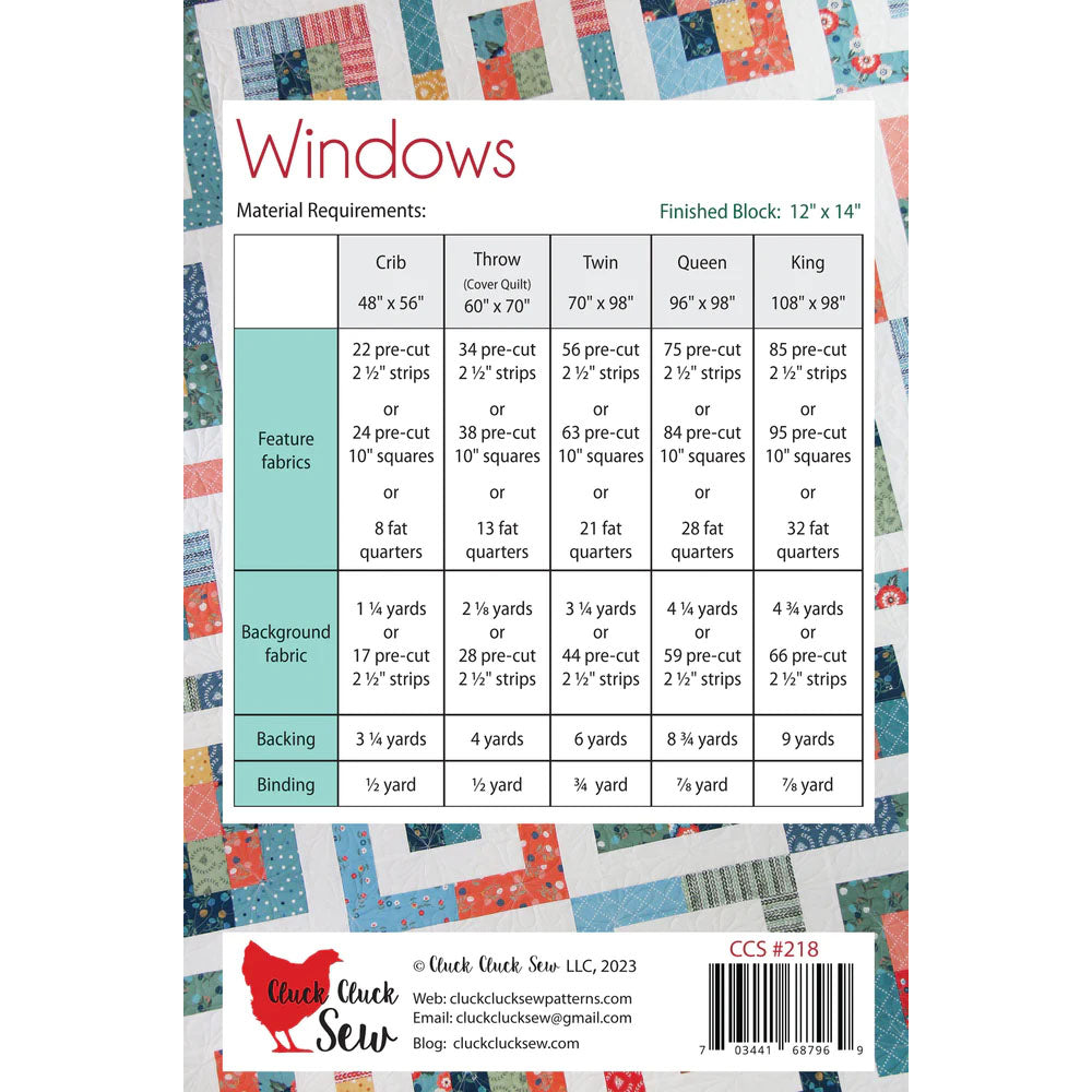 Windows Quilt Pattern image # 124487