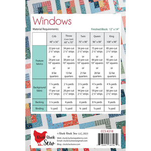 Windows Quilt Pattern image # 124487