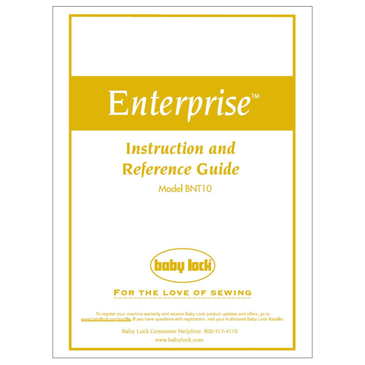 Babylock Enterprise BNT10 Instruction Manual image # 121888