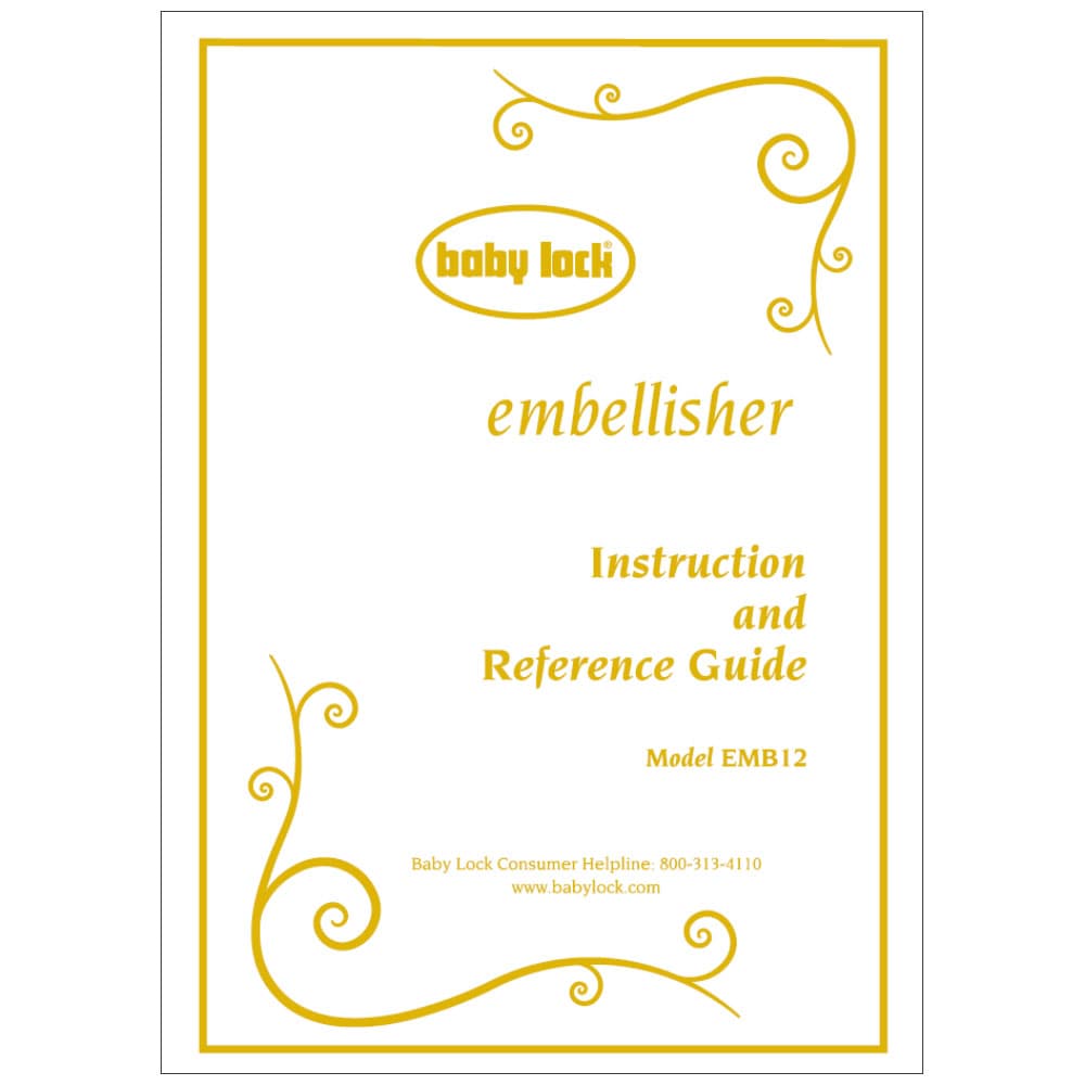 Babylock EMB12-2 Embellisher Instruction Manual image # 121997