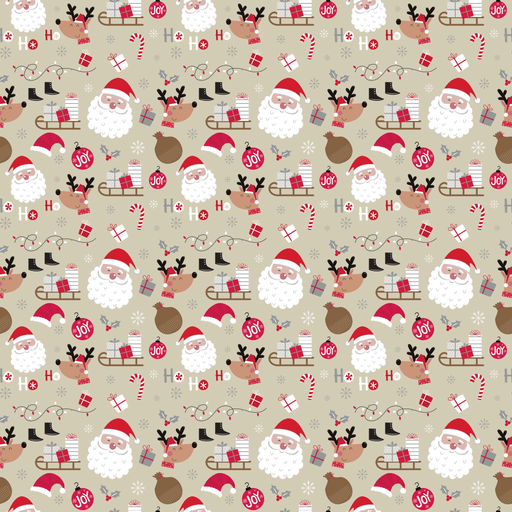 Cute Christmas Characters Fabric