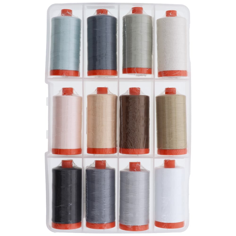 Aurifil 50wt Neutrals Thread Collection (12 Spools) image # 99794