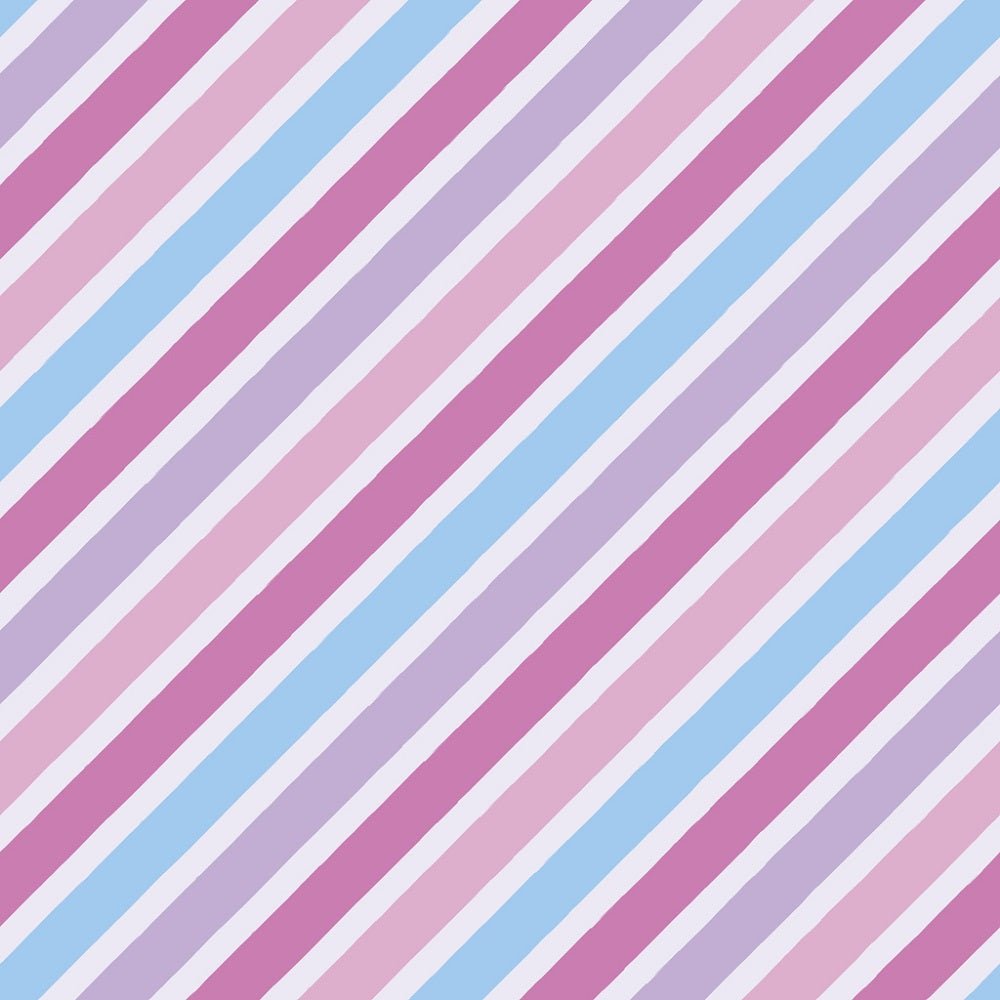 Diagonal Stripe Fabric - Pink Pastels