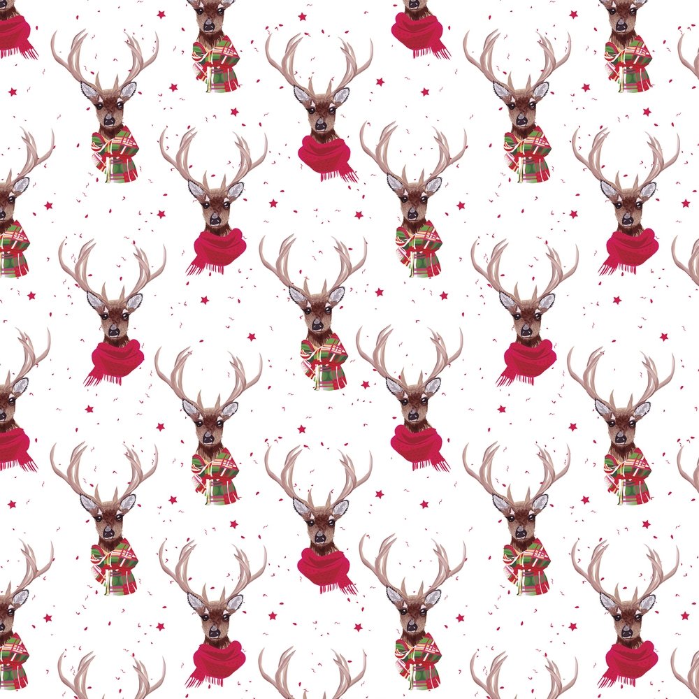 Graceful Deer Fabric - Multi