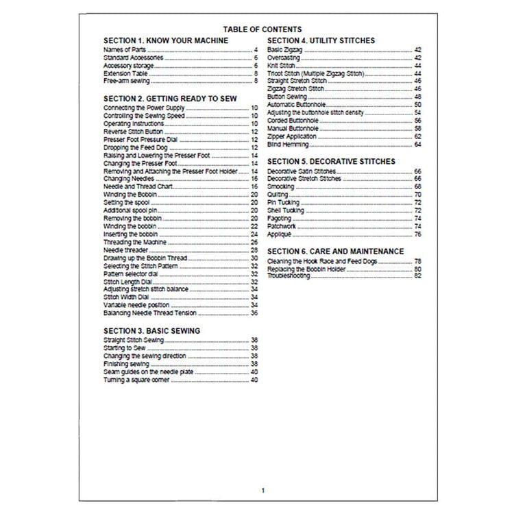 Baby Lock BL35B Zeal Instruction Manual image # 121501