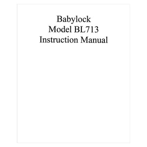 Babylock BL713 Instruction Manual image # 121628