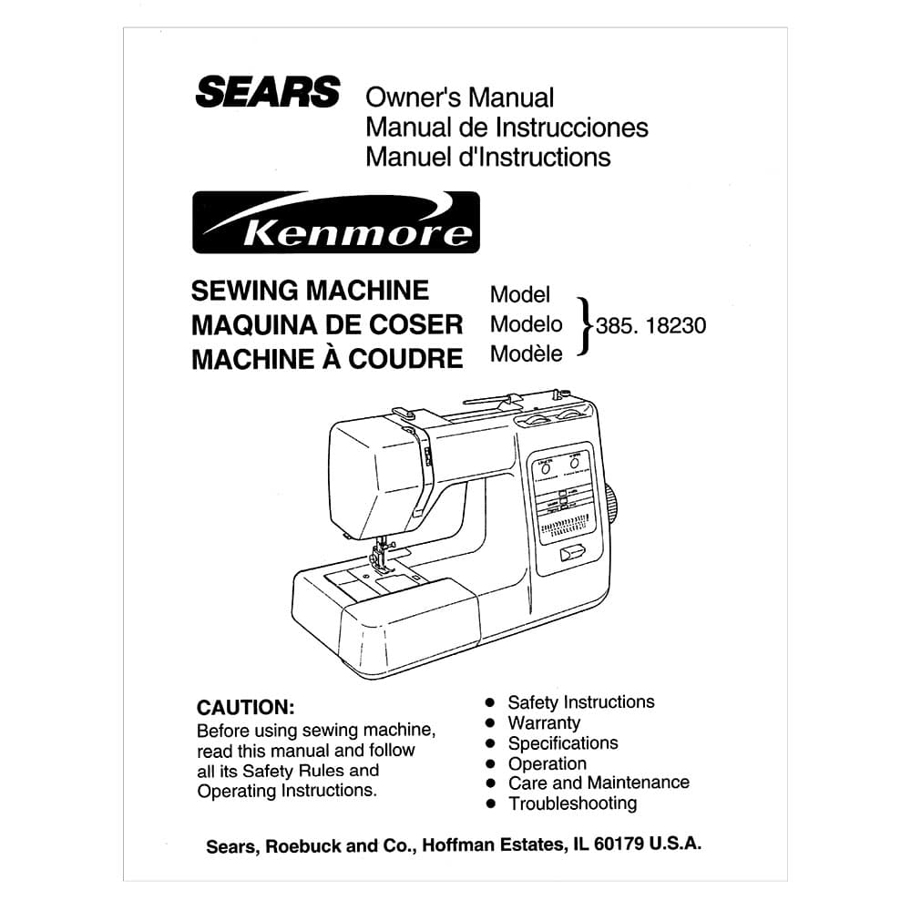 Kenmore 385.18230 Instruction Manual image # 121298