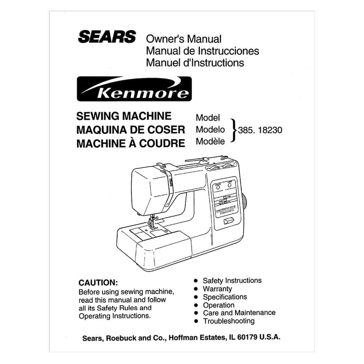 Kenmore 385.18230 Instruction Manual image # 121298