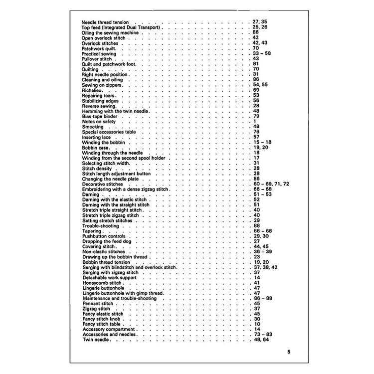 Pfaff Tipmatic 6122 Instruction Manual image # 122954