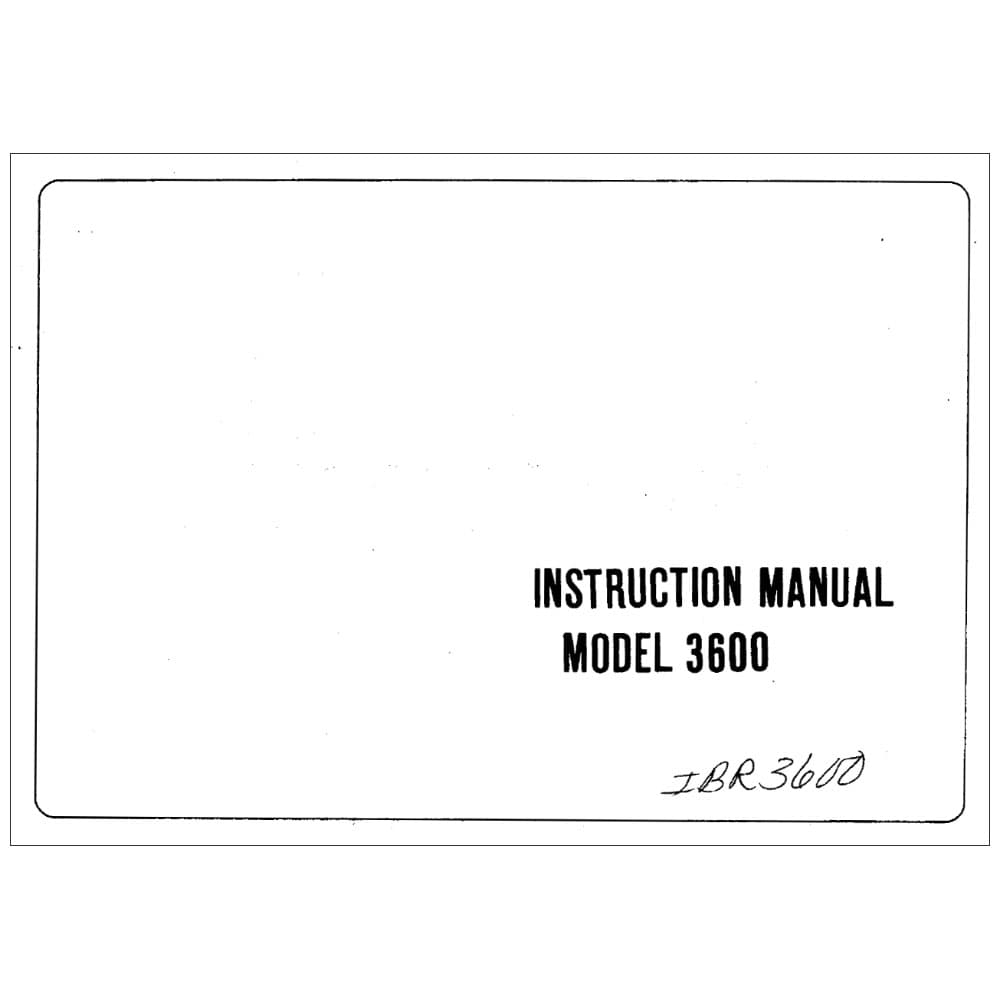 Riccar 3600 Instruction Manual image # 116961