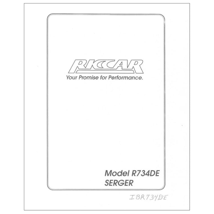 Riccar R734D Instruction Manual image # 116509