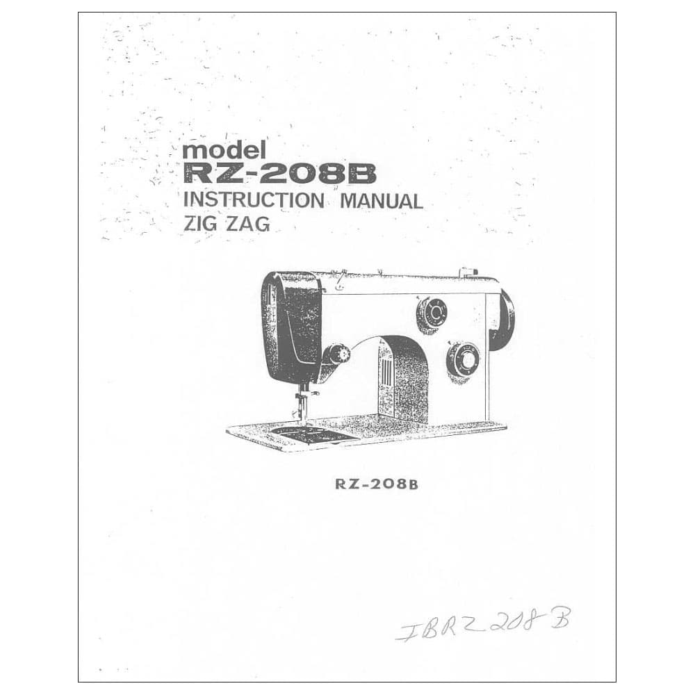 Riccar RZ208B Instruction Manual image # 121022