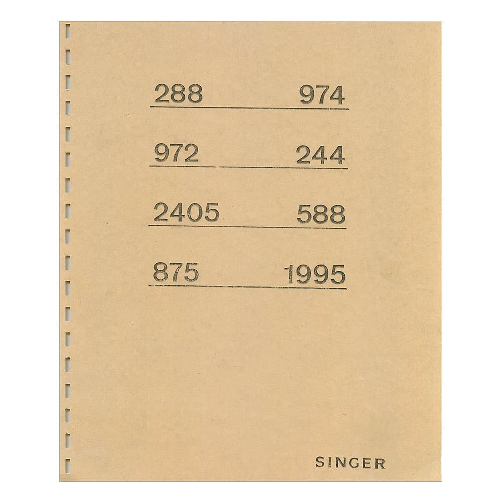 Singer 588 Instruction Manual image # 124715