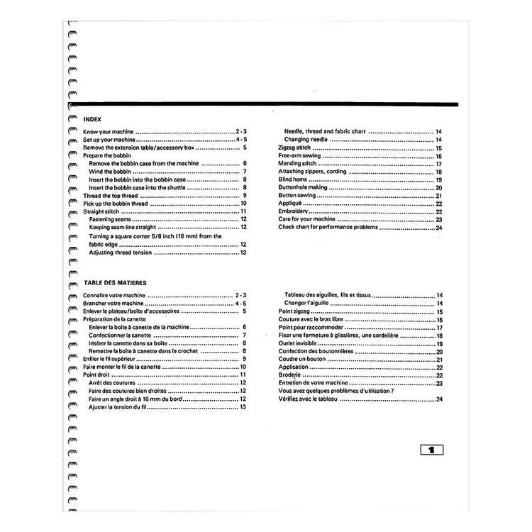 Singer Featherweight 100 Instruction Manual image # 123976