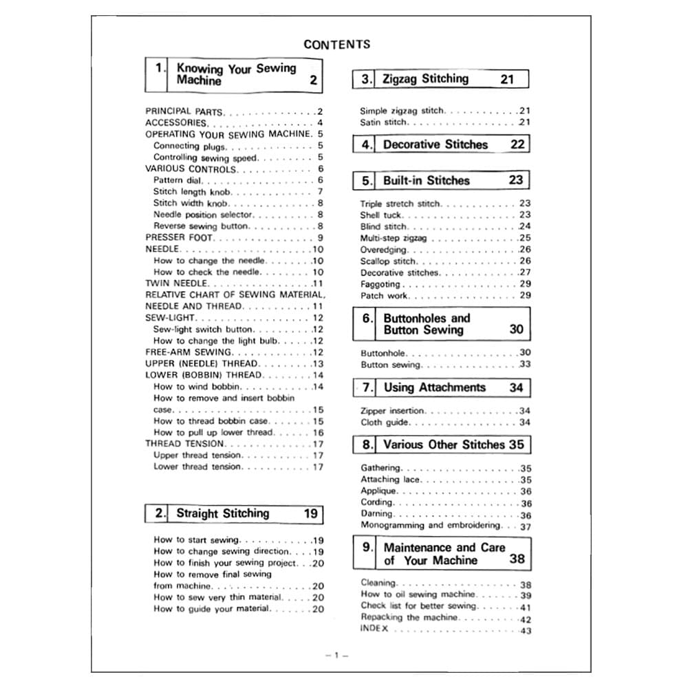 Simplicity SL9150 Instruction Manual image # 123458