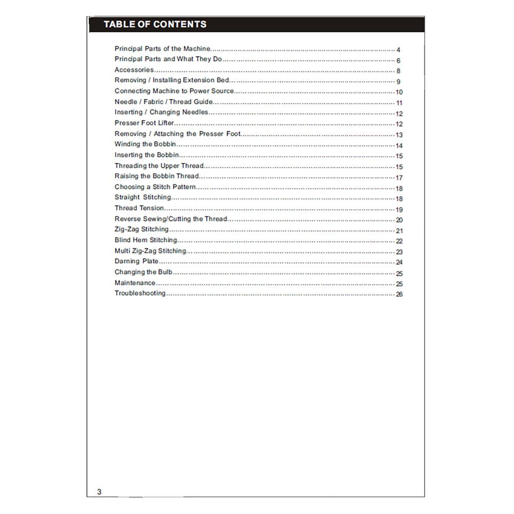 Singer Vivo 1004 Instruction Manual image # 123526