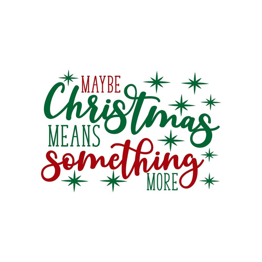 Maybe Christmas Means Something More Fabric Panel - White