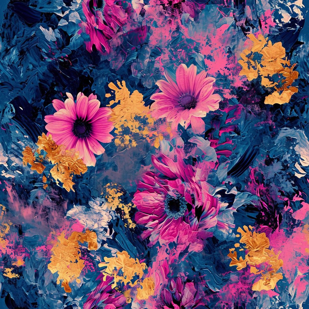 Nightlife Abstract Floral Pattern 13 Fabric