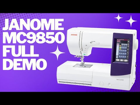 Janome MC9850 Computerized Sewing and Embroidery Machine with FREE Bun